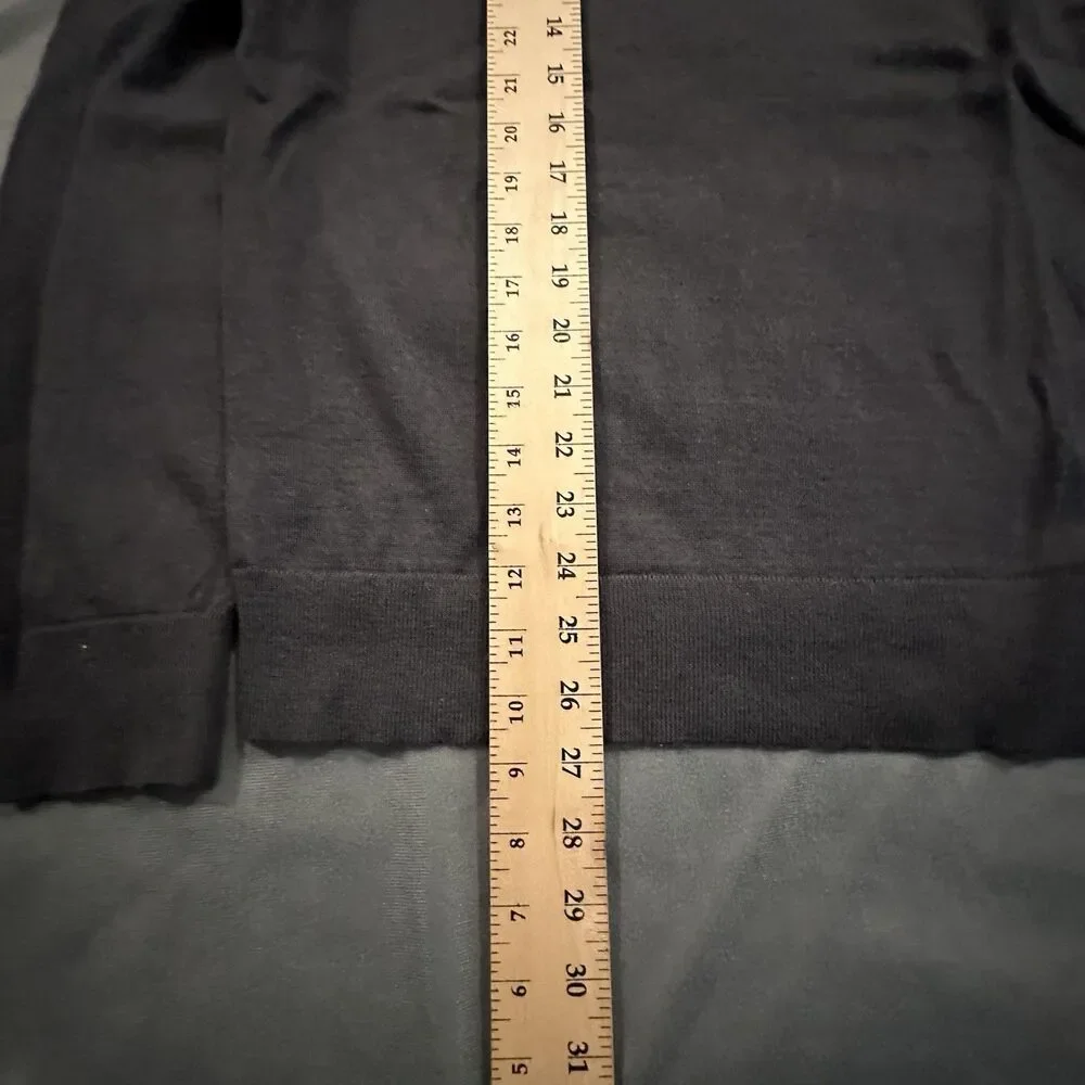 Banana Republic Merino Wool Shirt Mens M Gray Long Sleeve Crewneck Blank